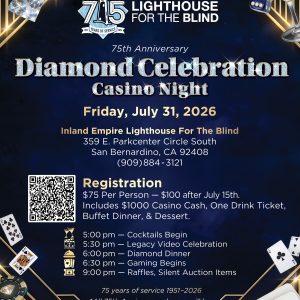 75th Anniversary Diamond Celebration - Casino Night Flyer